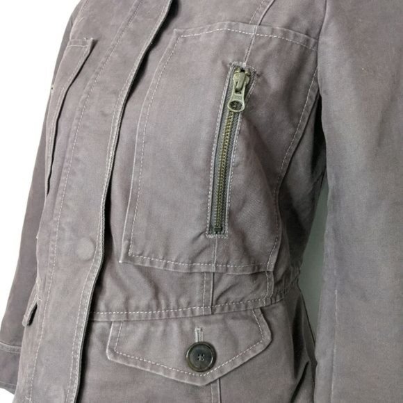 LOFT Taupe Urban Military Jacket 4P - Picture 3 of 7